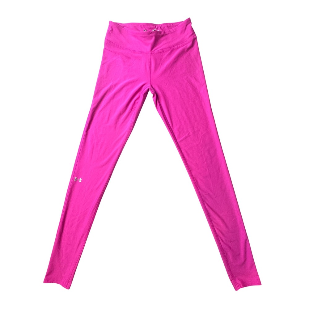 Under Armour Leggings Womens S Pink HeatGear Compression 1263904 Athletic Tights